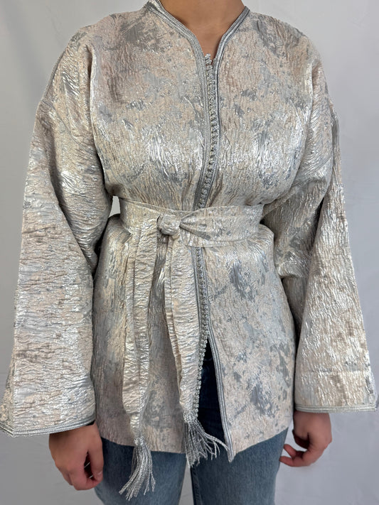 Kimono argenté x marron