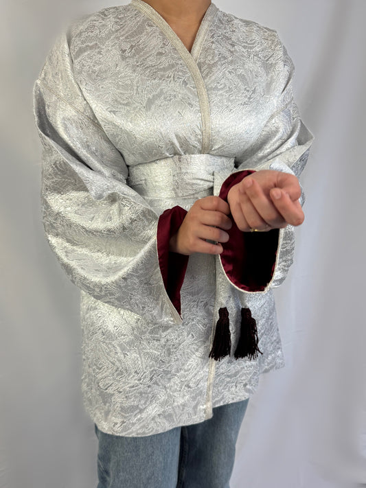 Kimono argenté x rouge
