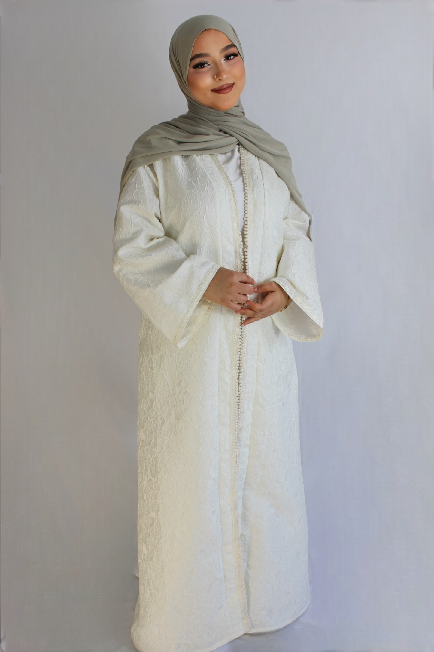 Kimono Marocain Élégance – Blanc