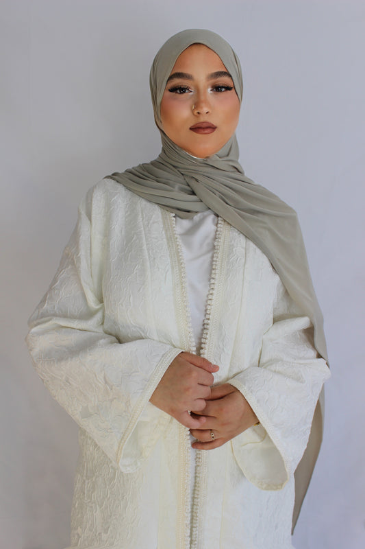 Kimono Marocain Élégance – Blanc