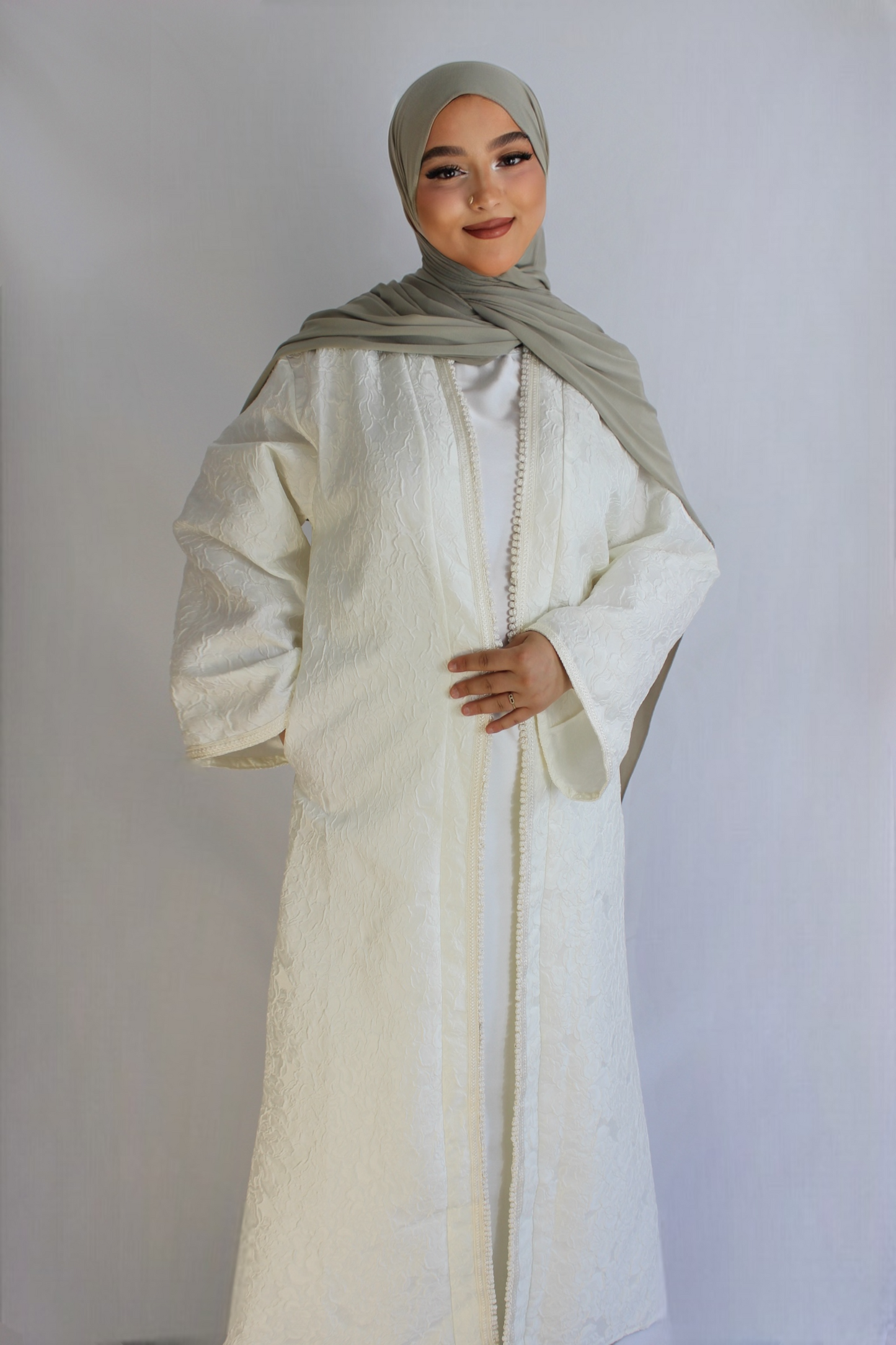 Kimono Marocain Élégance – Blanc
