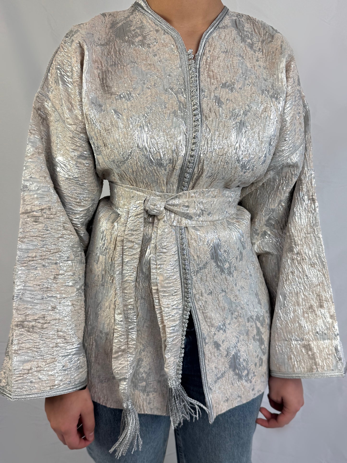 Kimono argenté x marron
