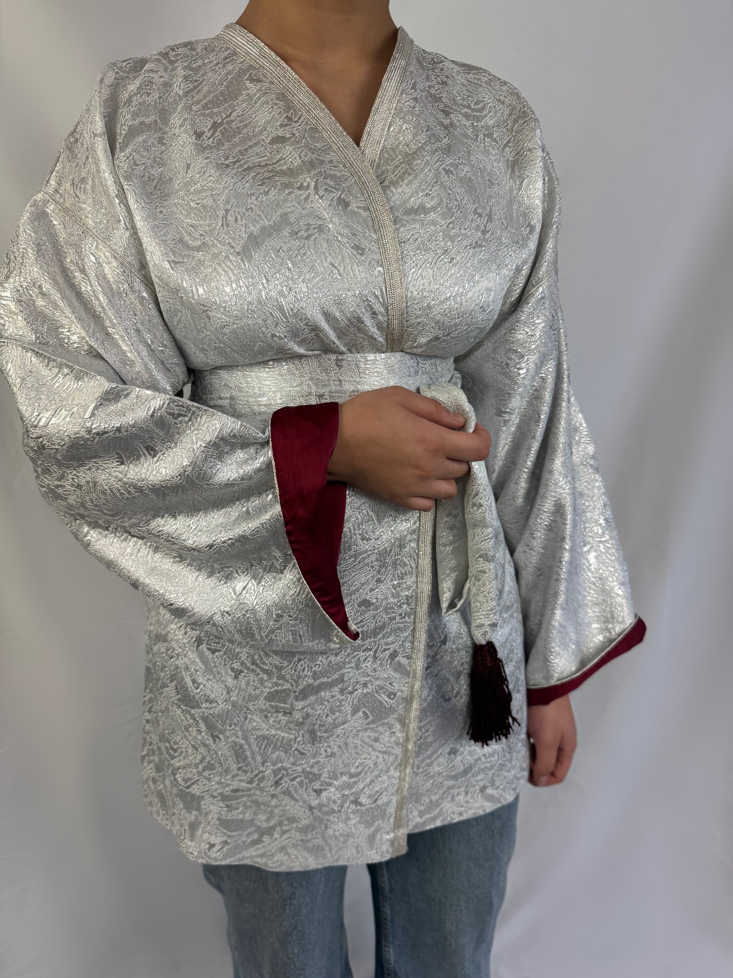 Kimono argenté x rouge